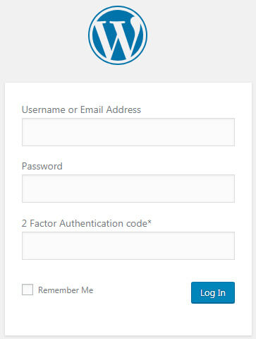 The WordPress login to your blog or website is more secured with 2 FA (a form of multifactor authentification)